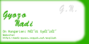 gyozo madi business card